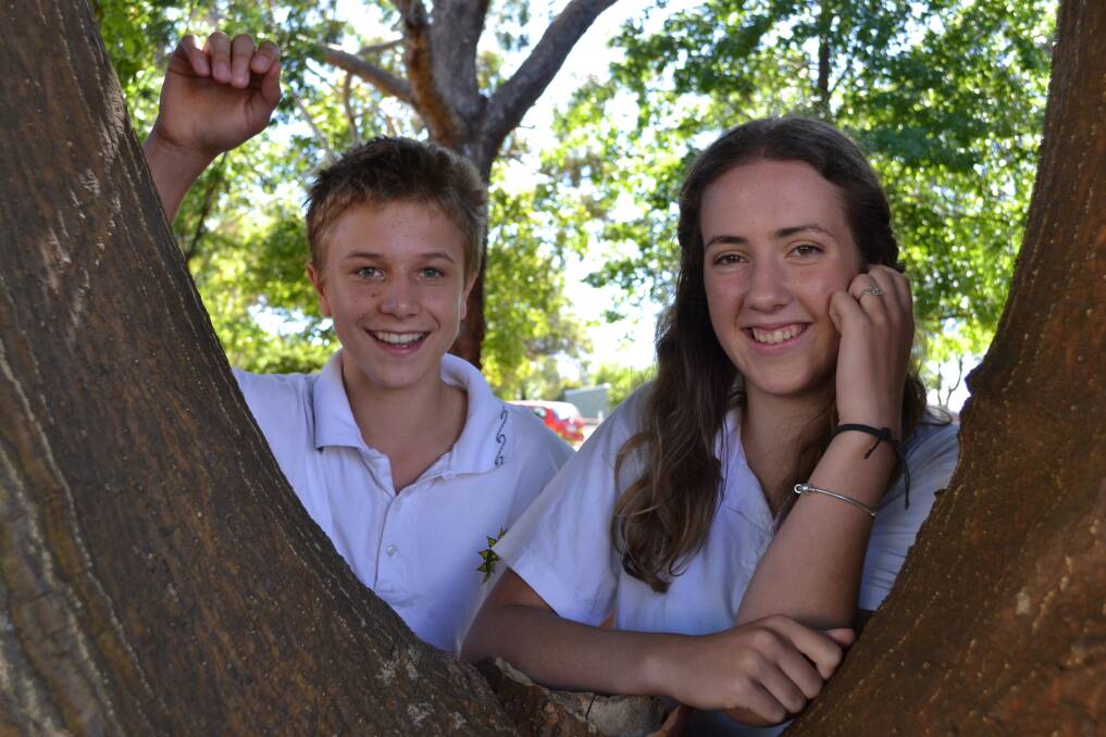 POSITIVELY INSPIRING: Liam Moore, left, pictured back in March as one of Margaret River Senior High School representatives in the Lions Youth of the Year competition, is one of 15 Western Australian students chosen for the Positive Image Awards.