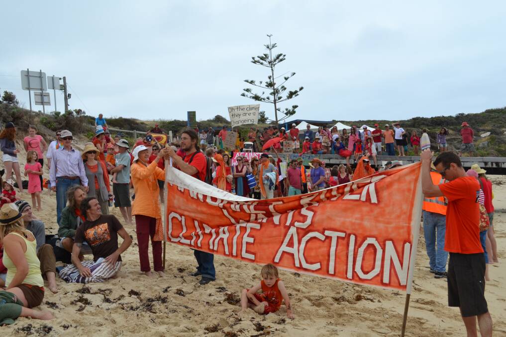 National Day of Climate Action is celebrated at Gnarabup Beach.