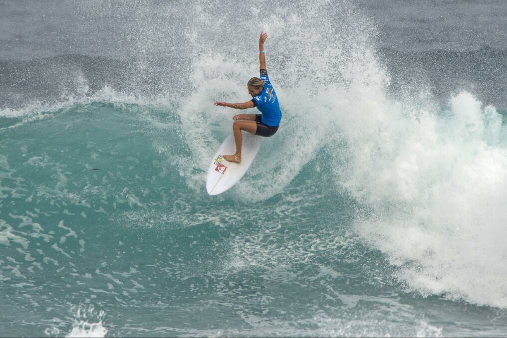 Doing well: World champion surfer Stephanie Gilmore wins her round four heat.