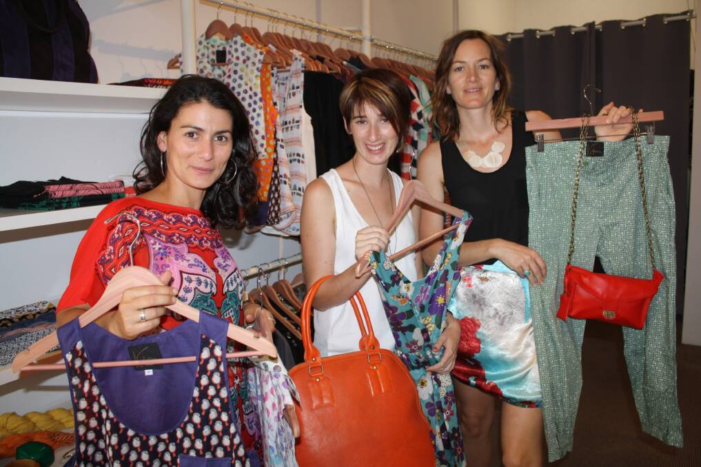 LOVELY LOCAL THREADS: Valentina Gasperini,Melissa D’Ath and Jaime Bowers are excited to have a front for their handmade designer clothing and accessories. 