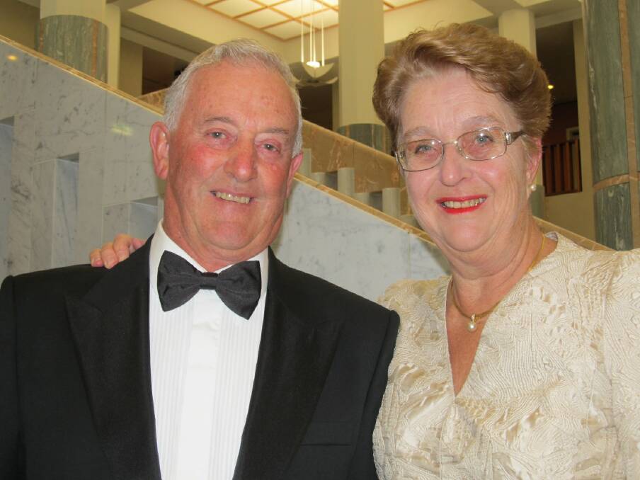 HONOURED: Graham and Merilyn Hutton attended the National Wine Show of Australia Trophy Presentation Dinner in Canberra recently.