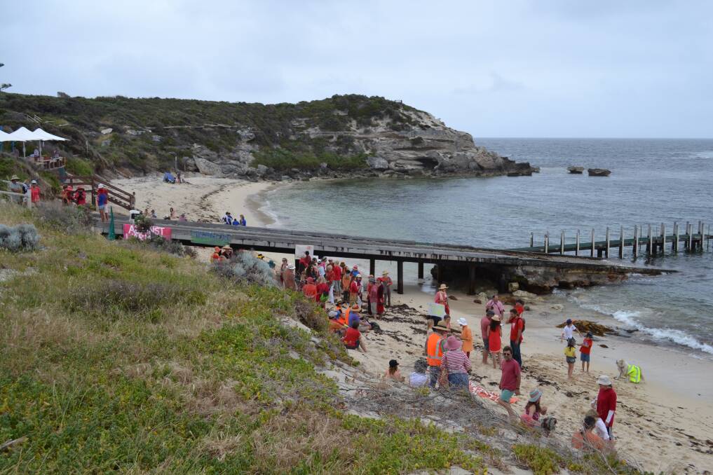 National Day of Climate Action is celebrated at Gnarabup Beach.