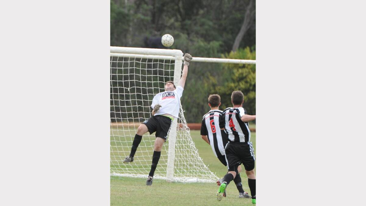 Bunbury United had a tough game on the weekend losing to Hay Park at the Soccerdrome. Photo: Ted May.