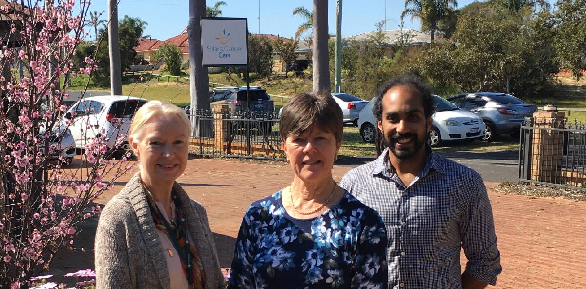 Solaris Cancer Care registered nurse and complementary therapy practitioner Patricia Williams, registered nurse Joan Hutchings and Counsellor Richie Perera will facilitate the Carers Course. Photo is supplied.