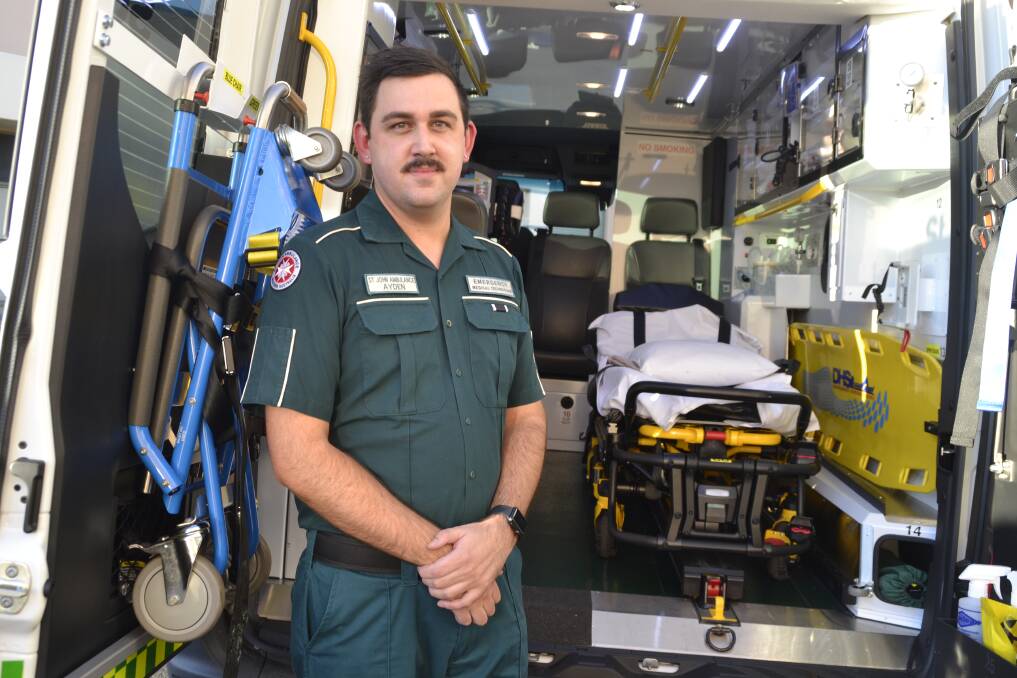 Five years of service: Emergency Medical Technician Ayden Garratt said he felt "privileged and honoured" to represent St John WA in the South West. Picture: Pip Waller 