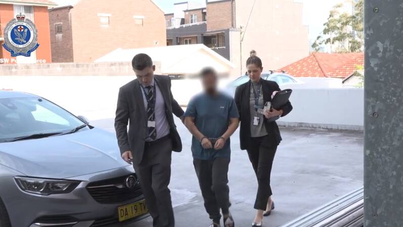 Sydney telco worker is arrested for allegedly stealing $3 million from his employer. Picture via NSW Police