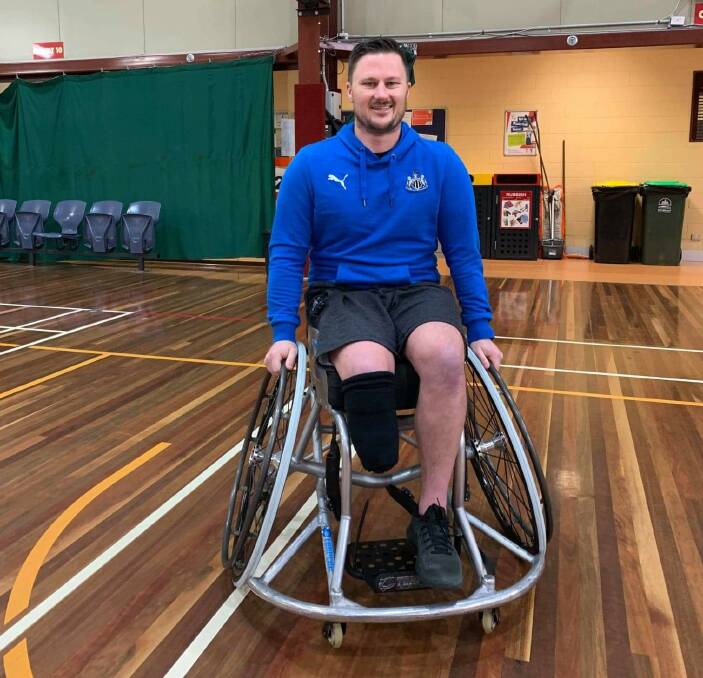 WHEELCHAIR SPORT: Mr Christie has his sights set on playing competitive basketball, and is on the lookout for a wheelchair designed for sport.
