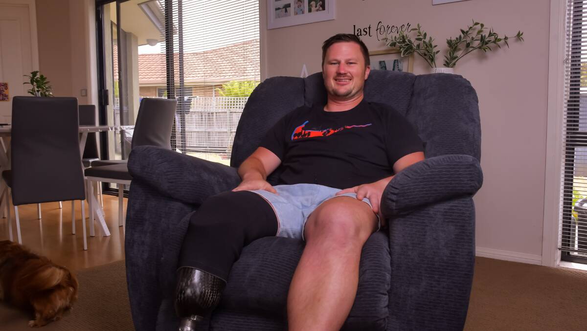 NEW LIMB, NEW LIFE: Shearwater's Brett Christie became a member of the 'family of the disabled' after his leg was amputated, and now wants to help others. Picture: Simon Sturzaker