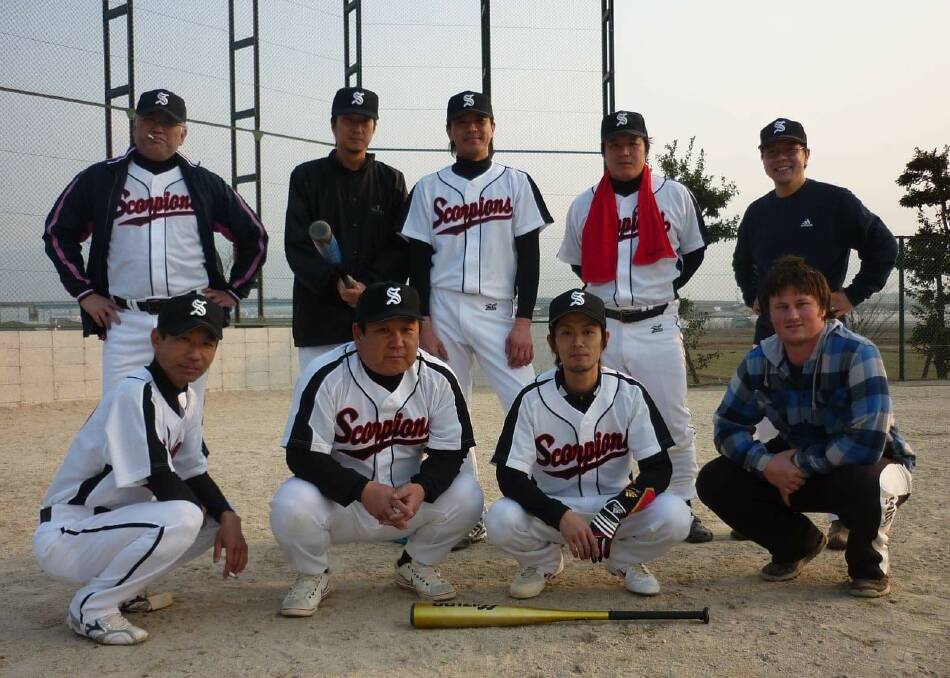 TEAM HIROSHIMA: Brett Christie played baseball during his two year stint in Japan.