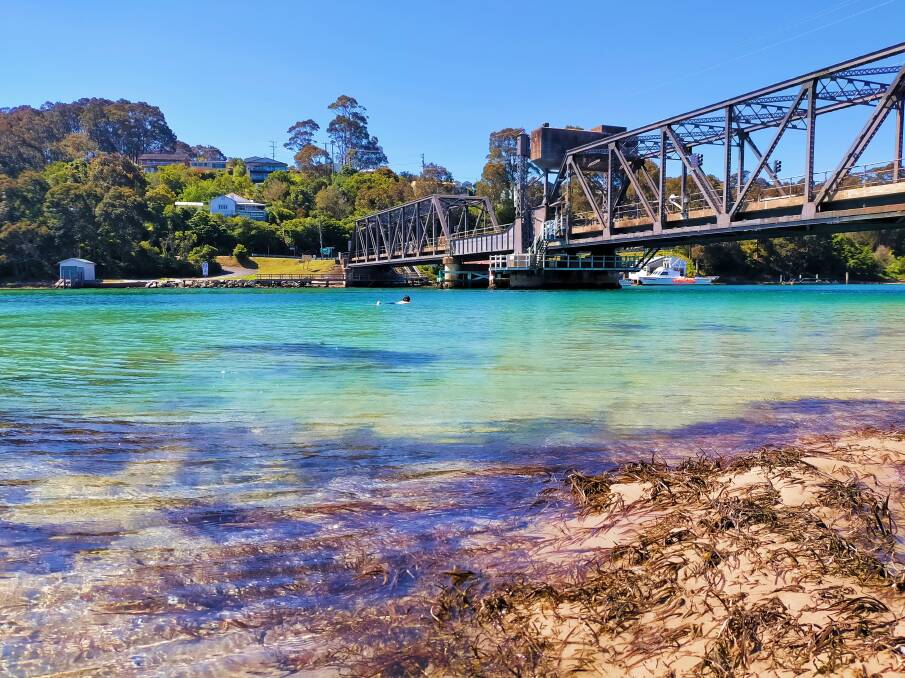 GATEWAY TO NAROOMA: The eye-catching colours of the iconic Wagonga Inlet. Picture: Clickedbyk.