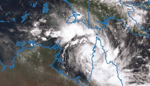 TC Trevor already fills the Gulf of Carpentaria from coast to coast - the gulf ranges from 600 to 650km wide.