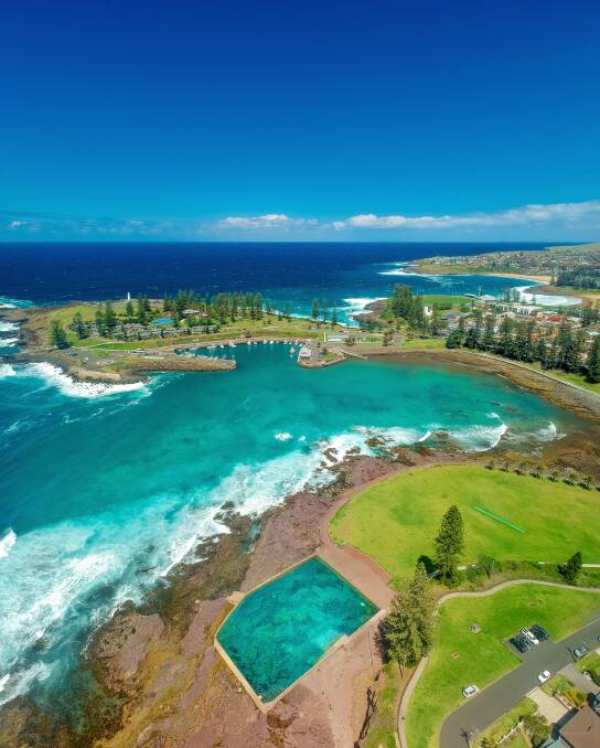 A sky high view of the Kiama Harbour. Picture: Supplied