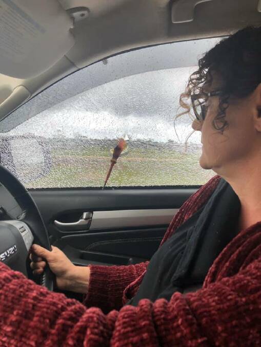 Bunbury Police seek information after a screwdriver was launched through the window of a woman's vehicle on Bussell Highway. Photo: Facebook.