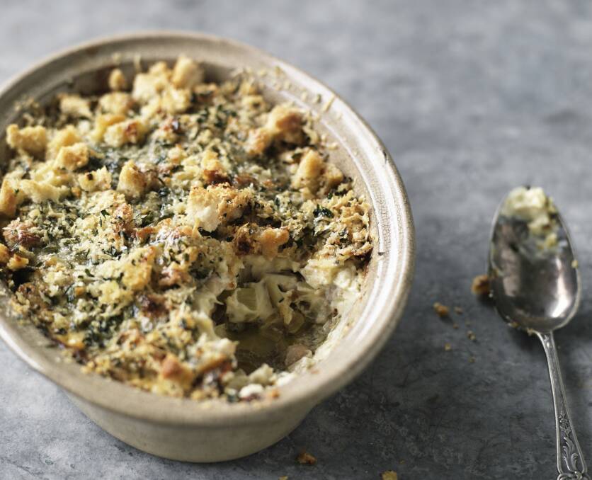 Pantry challenge gratin. Picture: Rob Palmer 