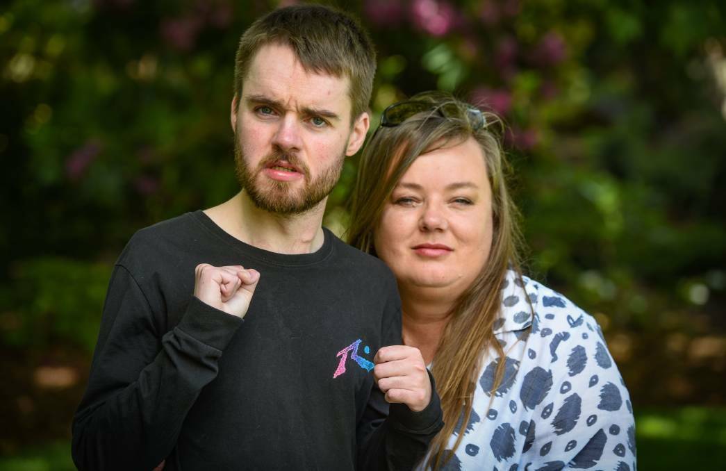 Lyn Cleaver with her son Jeremy who has severe refactory epilepsy. Picture: Paul Scambler