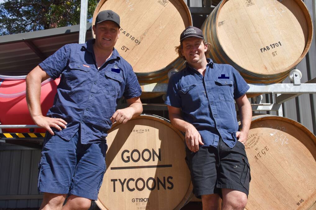 Goon Tycoons viticulturalist John Fogarty and winemaker Julian Langworthy.