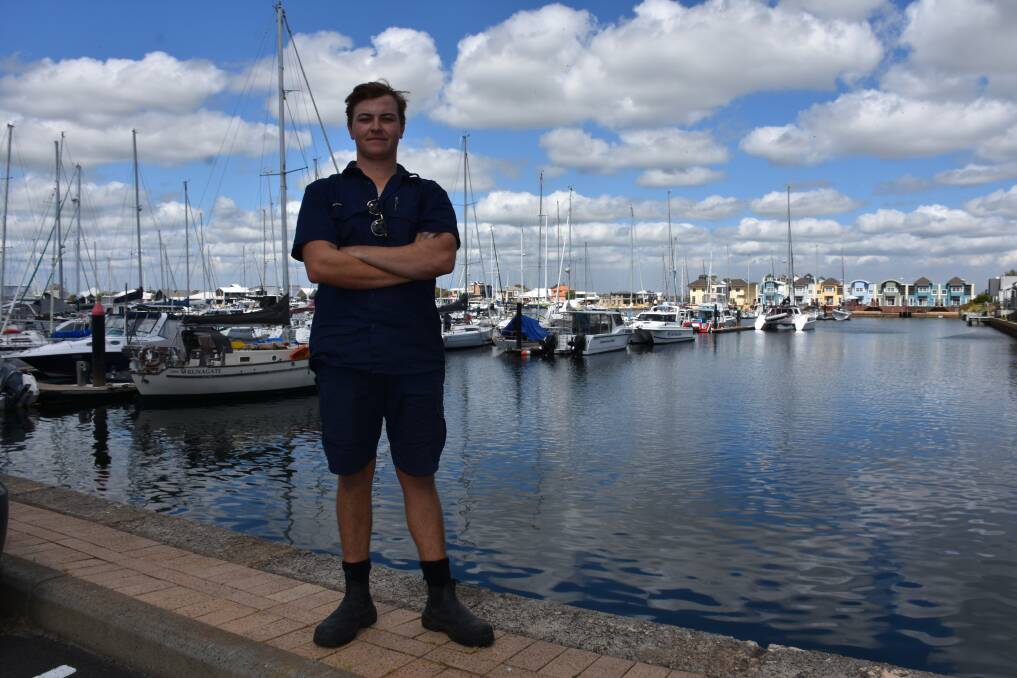 Port Geographe Marina worker Phillip Holdman where a WA company has floated the idea of a boat-style Airbnb accommodation service.