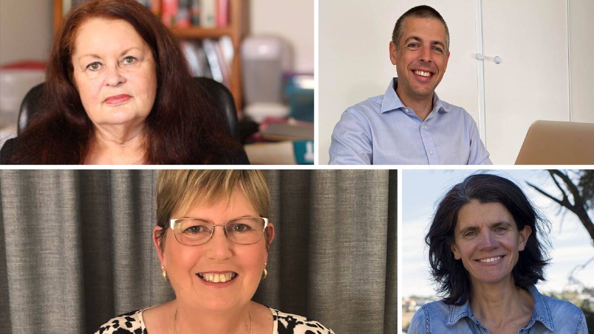 The nominees for 2021 West Australian Local Hero are (clockwise from top left) Denise Brailey, Christopher Doohan, Rebecca Prince-Ruiz and Annette Green. Pictures supplied by Australianoftheyear.org.au