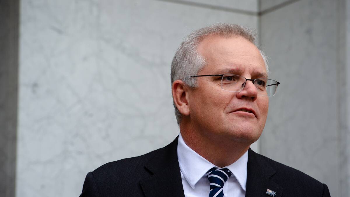 Prime Minister Scott Morrison has laid out double-dosed targets of 70 and 80 per cent as part of reopening plans. Picture: Elesa Kurtz