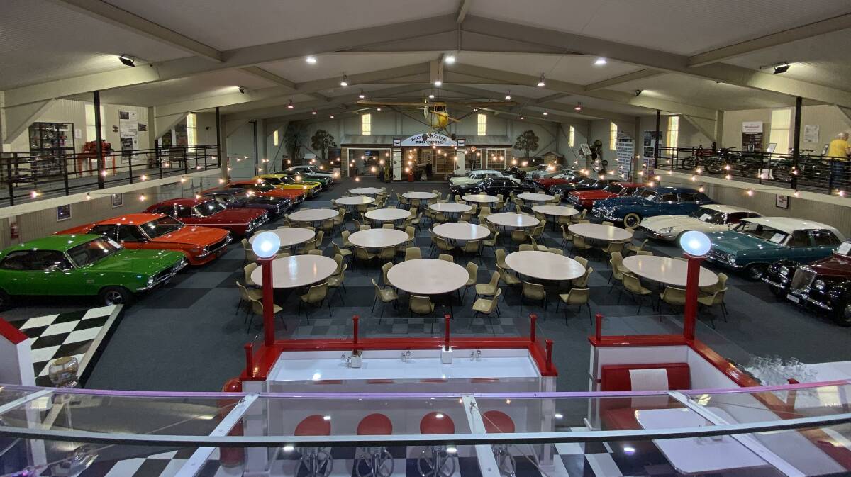 The downstairs display area at the new Cooma Car Museum. Picture Jozeph Nassar