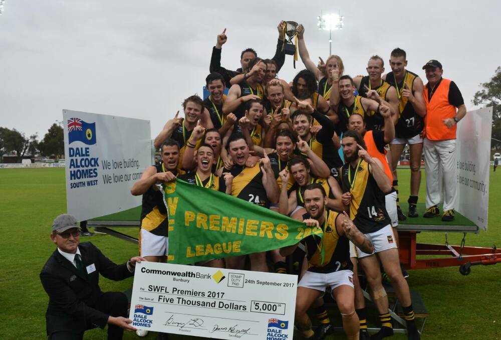 The SWFL coaches believe it will be a tight season, but reigning premiers Bunbury are the favourites to claim the flag. Photo: Andrew Elstermann.