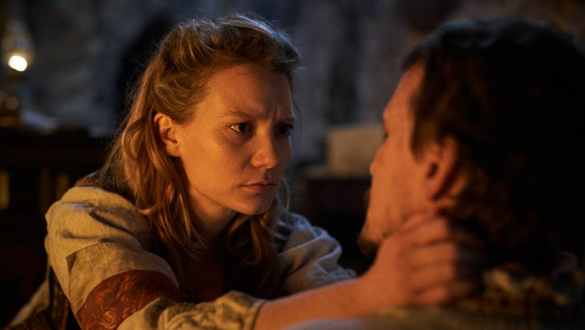 Mia Wasikowska, left, and Damon Herriman in Judy & Punch. Picture: Supplied