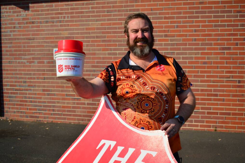 Donate: The Salvation Army is calling on people to help each other as it launches its annual Red Shield Appeal. Pictured is South West Captain Mark Schatz. Picture: Jemillah Dawson.