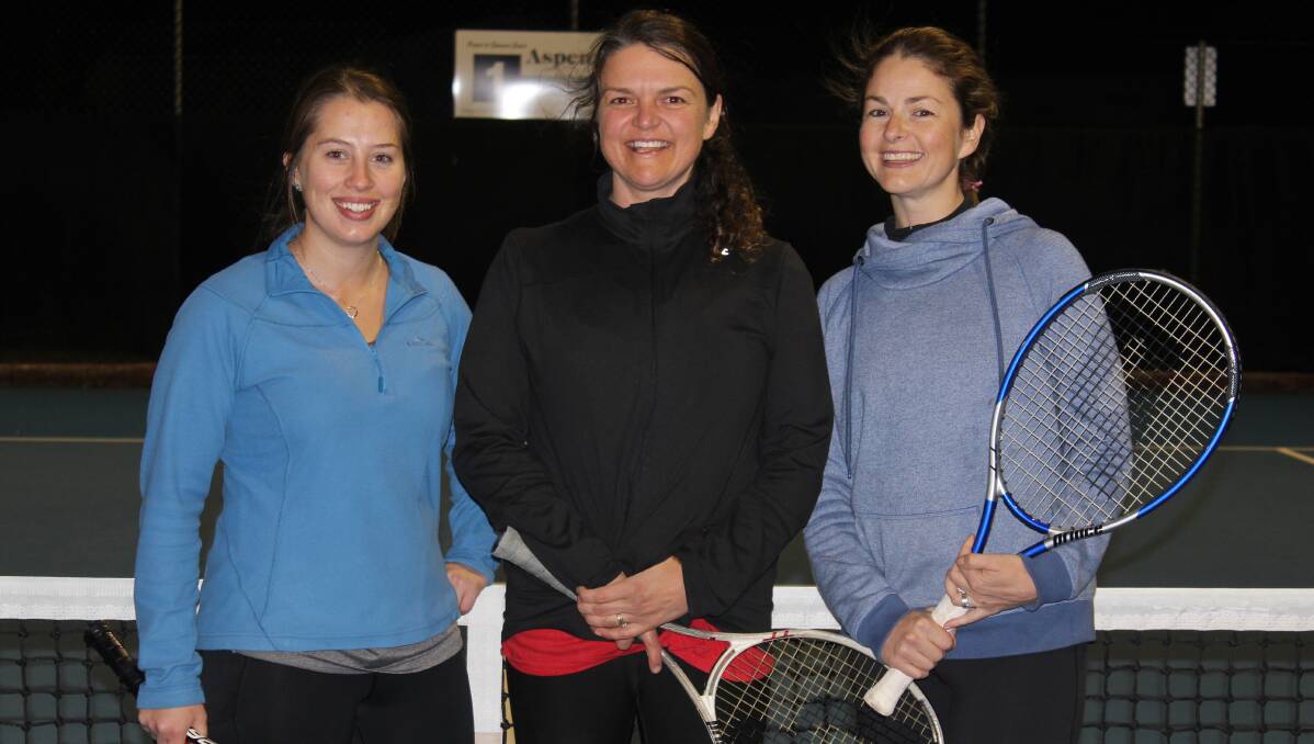Cowaramup tennis players Rachel Morris, Anna Boykett and Briony McGinty. Photo is supplied.