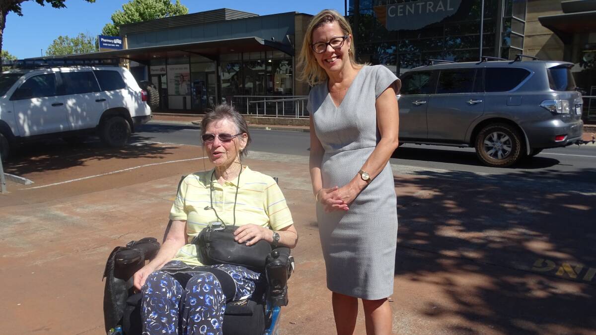 Busselton resident Kaye Bellotti with Vasse MLA and shadow transport minister Libby Mettam.