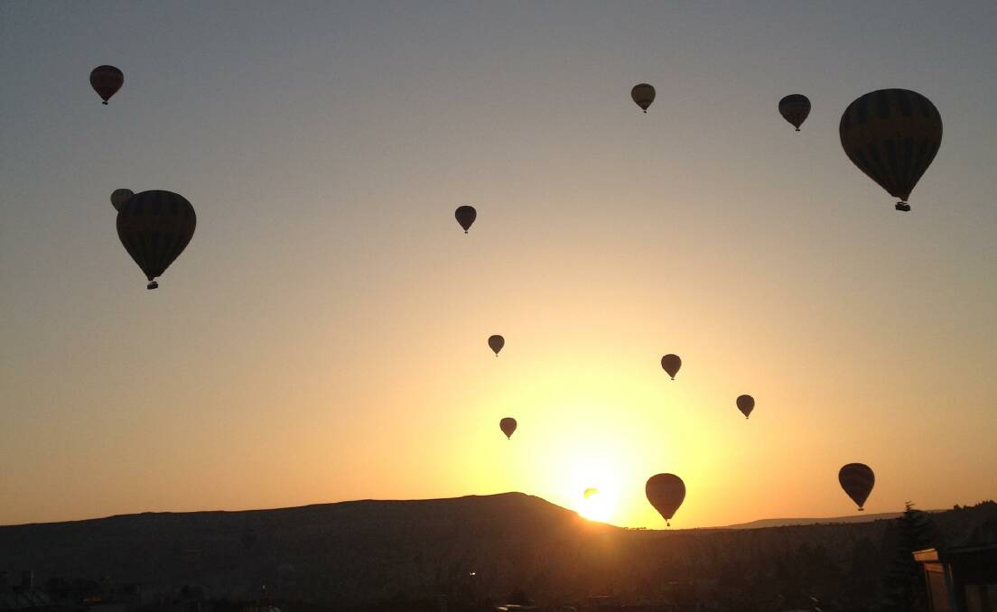Balloons at sunrise over Goreme, Cappadocia, Turkey. Photo: Nicole Phillips