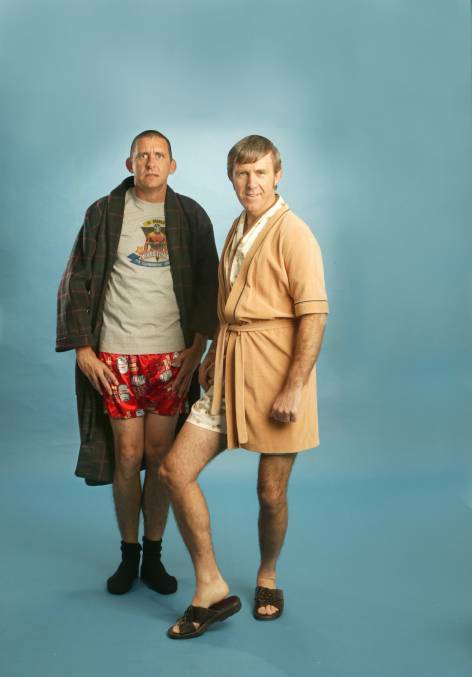 Pete Rowsthorn, left, as he appeared in the comedy hit Kath and Kim. Image supplied.