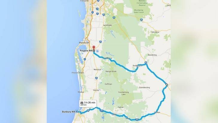 The route that will have to be negotiated by anyone driving south.