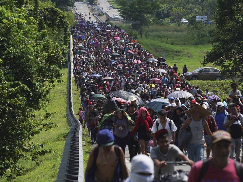 Migrants are continuing their journey through Mexico to the United States border.