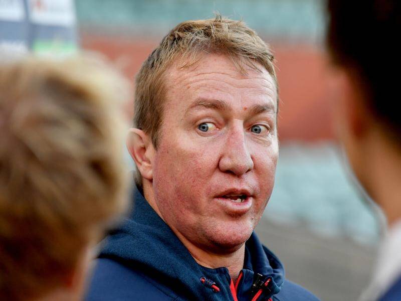 Roosters coach Trent Robinson isn't worried about slipping out of the minor premiership race.