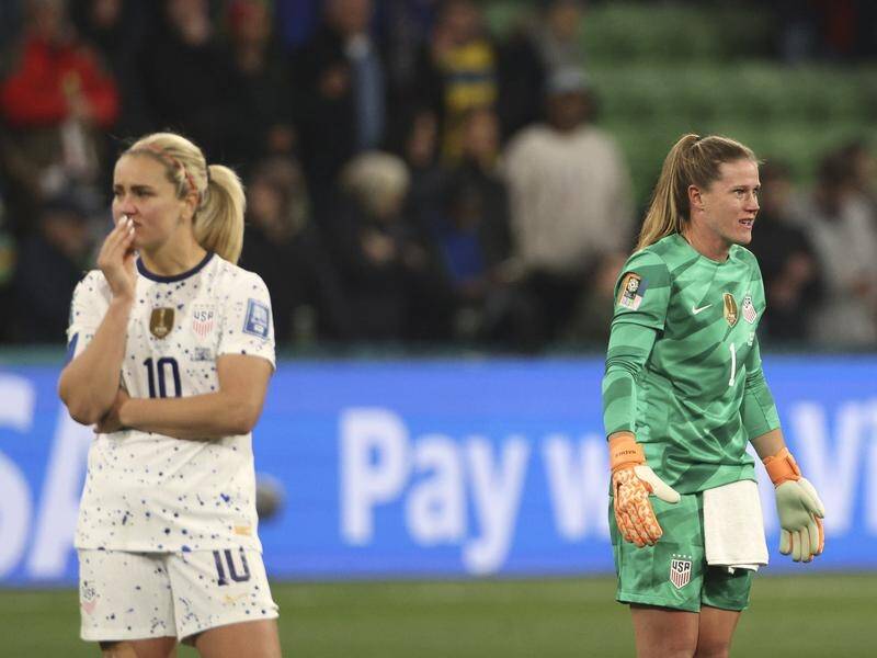 US co-captain Lindsey Horan (l) says the team wasn't totally prepared for the Women's World Cup. (AP PHOTO)