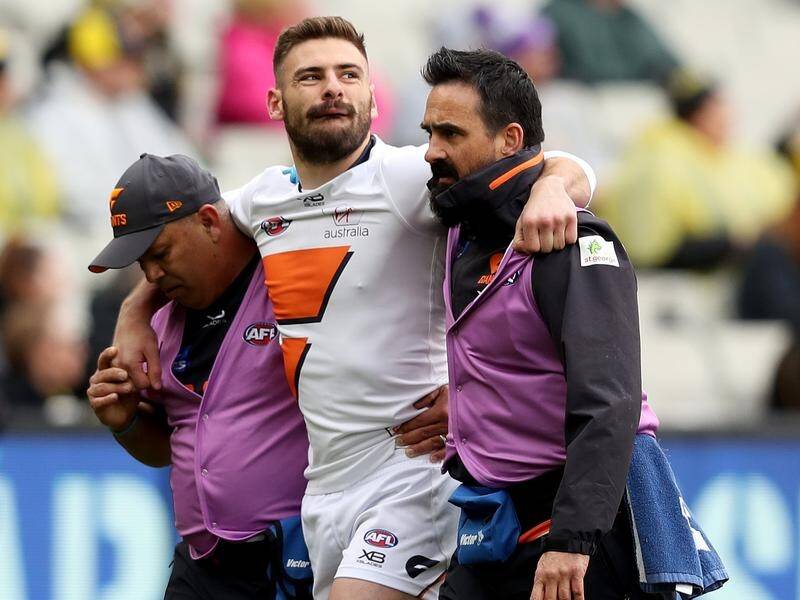 GWS star Stephen Coniglio requires knee surgery and his AFL season looks to be over.
