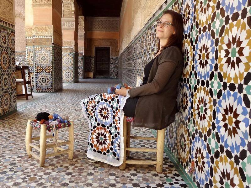 Australian needlepoint artist Natalie Fisher has been inspired by Islamic architectural design.