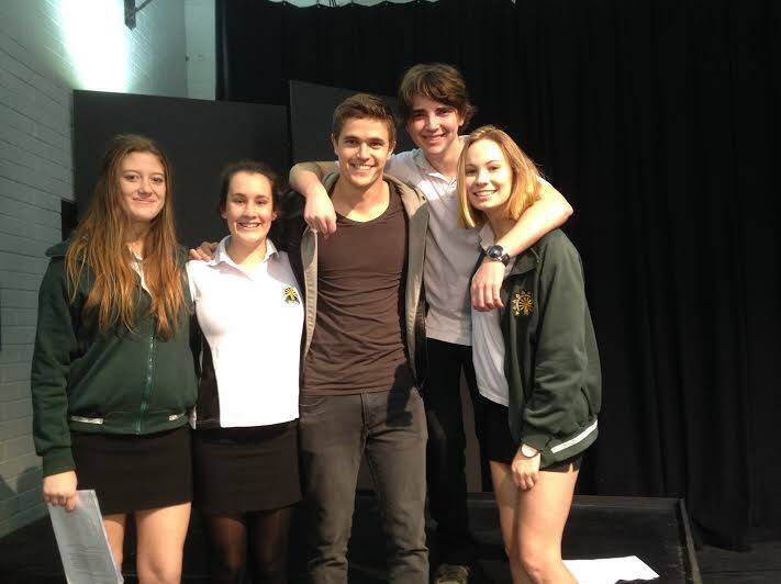 Top of the class: Nic Westaway with Margaret River Senior High School students, from left, Jordan O Dea, Allira Ross, Aspen Davies and Tabitha Dowding.