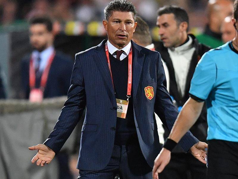 Bulgaria coach Krasimir Balakov (L) has apologised about fan racism against England players.