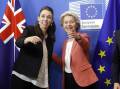 European Commission President Ursula von der Leyen met NZ Prime Minister Jacinda Ardern in Brussels.
