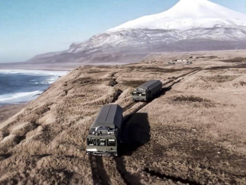The Russian military has deployed the Bastion coastal defense missile systems on Matua Island.