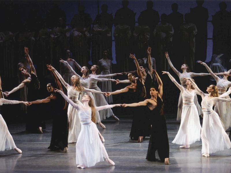Amar Ramasar, centre right, has been fired from the New York City Ballet after a nude photo scandal.