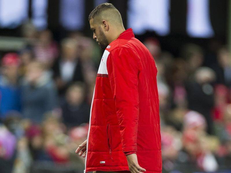 Lance Franklin will miss up to four AFL matches in a big injury blow to the Sydney Swans.