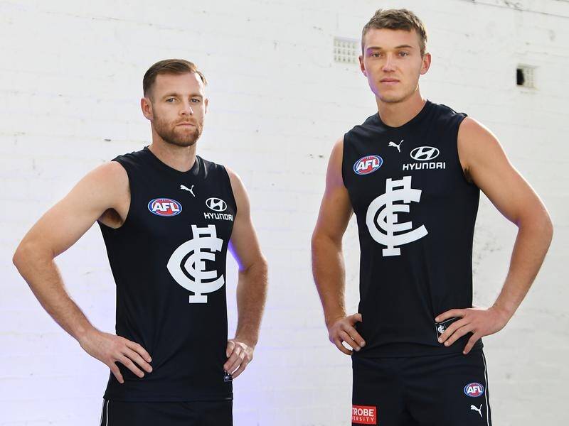 Carlton co-captain Patrick Cripps (R) wants potential turned into results in the 2020 AFL season.