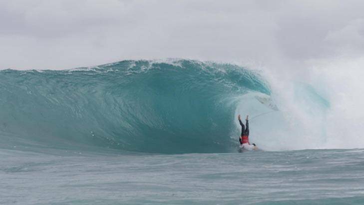 Josh Kerr endures a horror wipeout at Margaret River. Photo: World Surfing League