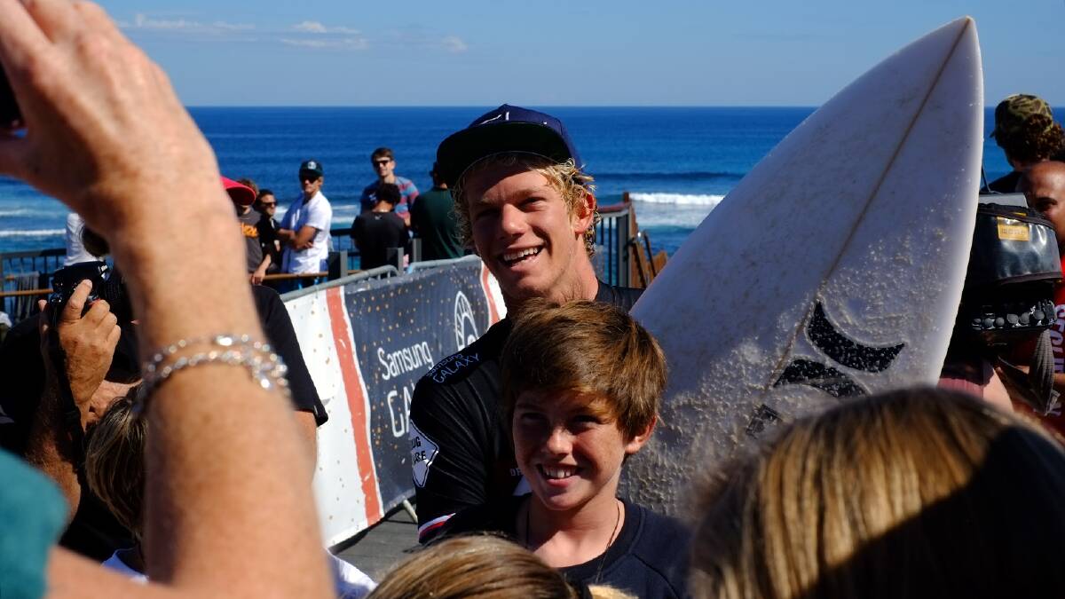 Round two of the men's heats at the Drug Aware Margaret River Pro saw hundreds of spectators and legends of the sport turn out to watch Kelly Slater, John John Florence, Joel Parkinson and a number of others advance through to round three. Photo by Sandy Powell. 