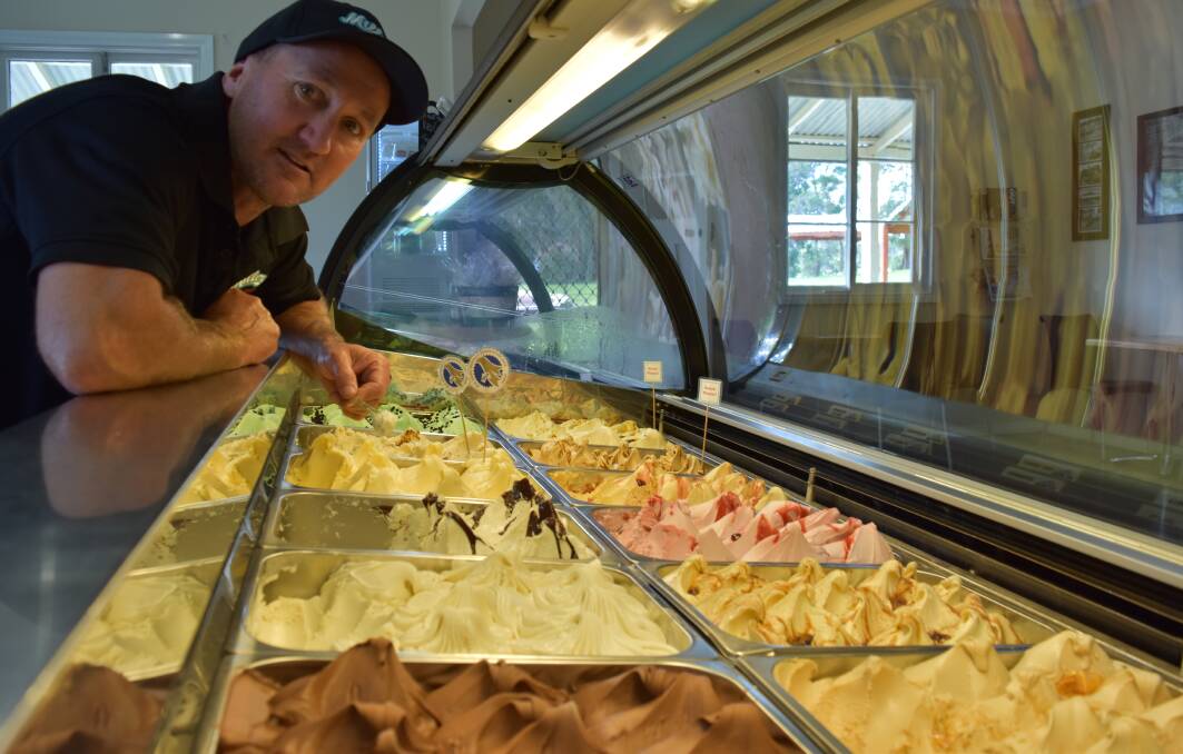 Sweet news: Paul Miller with some of the award winning ice cream.