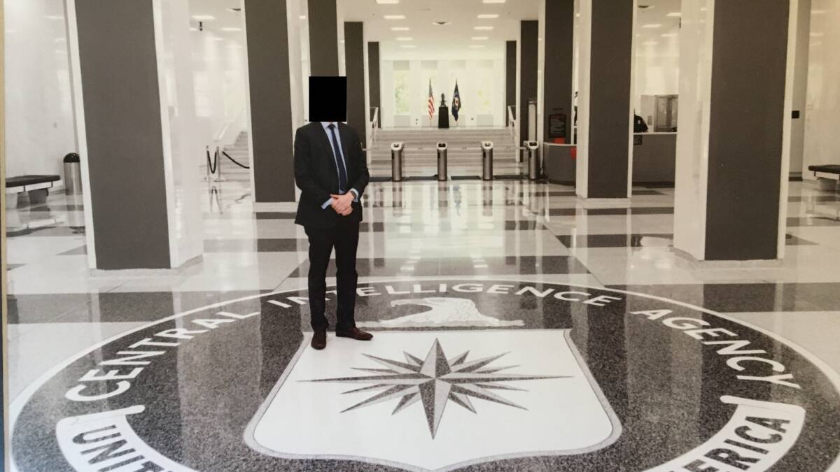Witness J at CIA headquarters in Langley, Virginia. Picture: Supplied