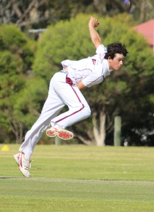 SPECTACULAR RETURN: Fraser Oates took five wickets, including a hat-trick in his return to
A-Grade cricket for Cowaramup at Barnard Park on Saturday. Photo: Vanessa Hatton.
