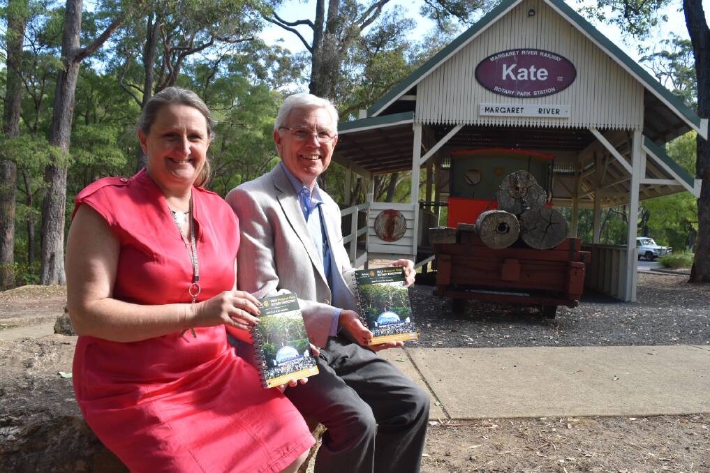 New direction: Michelle Miller and Brian Middleton of Margaret River Rotary with the 2019 Margaret River Rotary Directory. Photo: Nicky Lefebvre